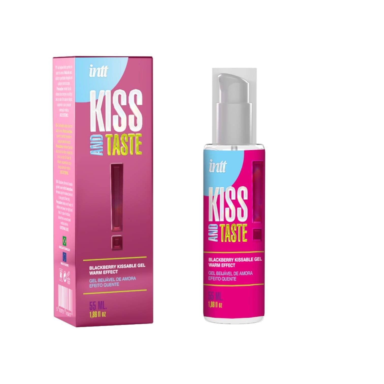 INTT Gel – Kiss and Taste! pentru stimulare clitoris și sex oral cu efect de încălzire aromă de mure 55 ml