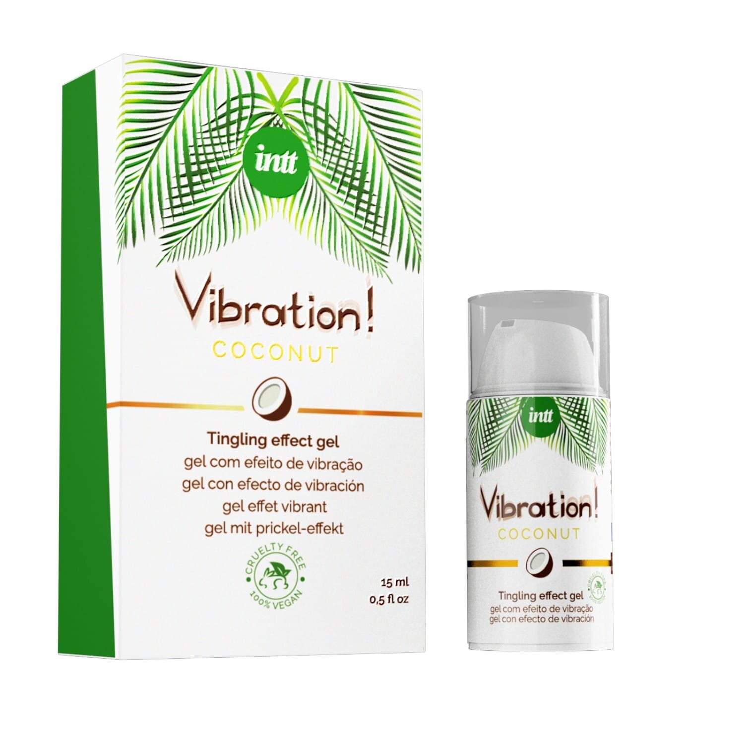 INTT Gel – Vibration Coconut Vegan aromă de cocos pentru excitare intensă senzatie vibranta Unisex 15 ml