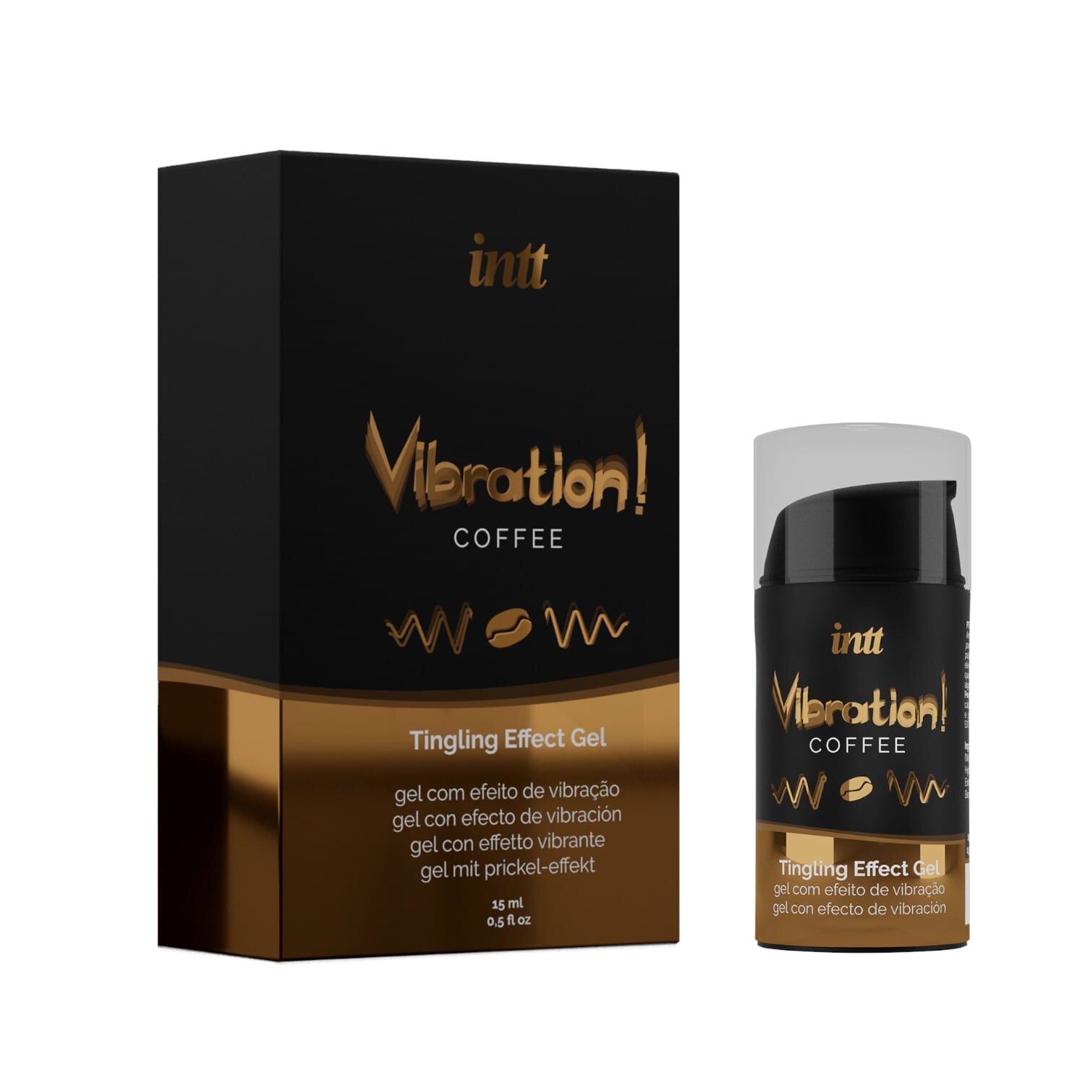 INTT Gel – Vibration Coffee aromă de cafea pentru excitare intensă senzatie vibranta Unisex 15 ml