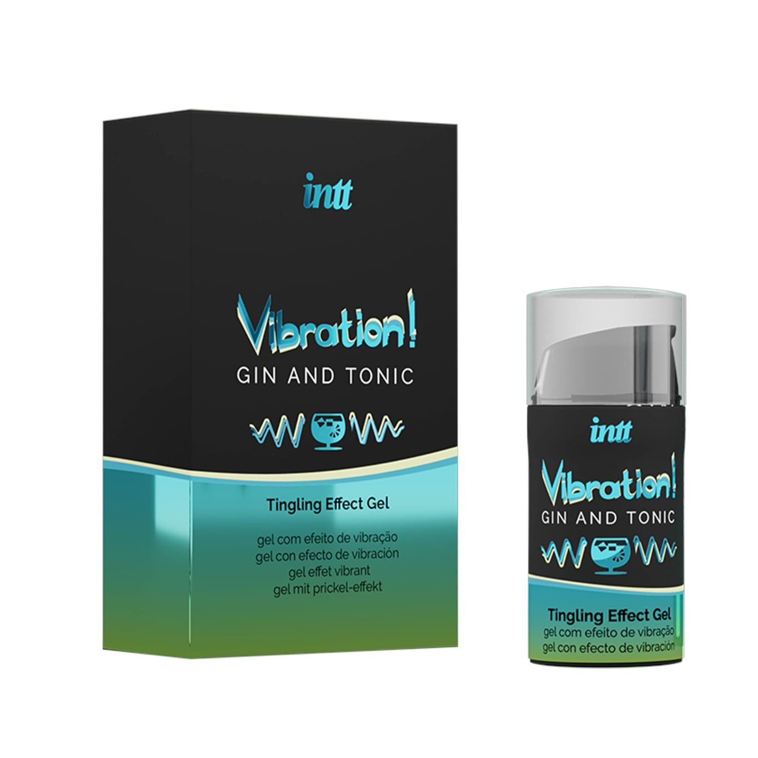 INTT Gel – Vibration Gin Tonic aromă de cocktail pentru excitare intensă senzatie vibranta Unisex 15 ml