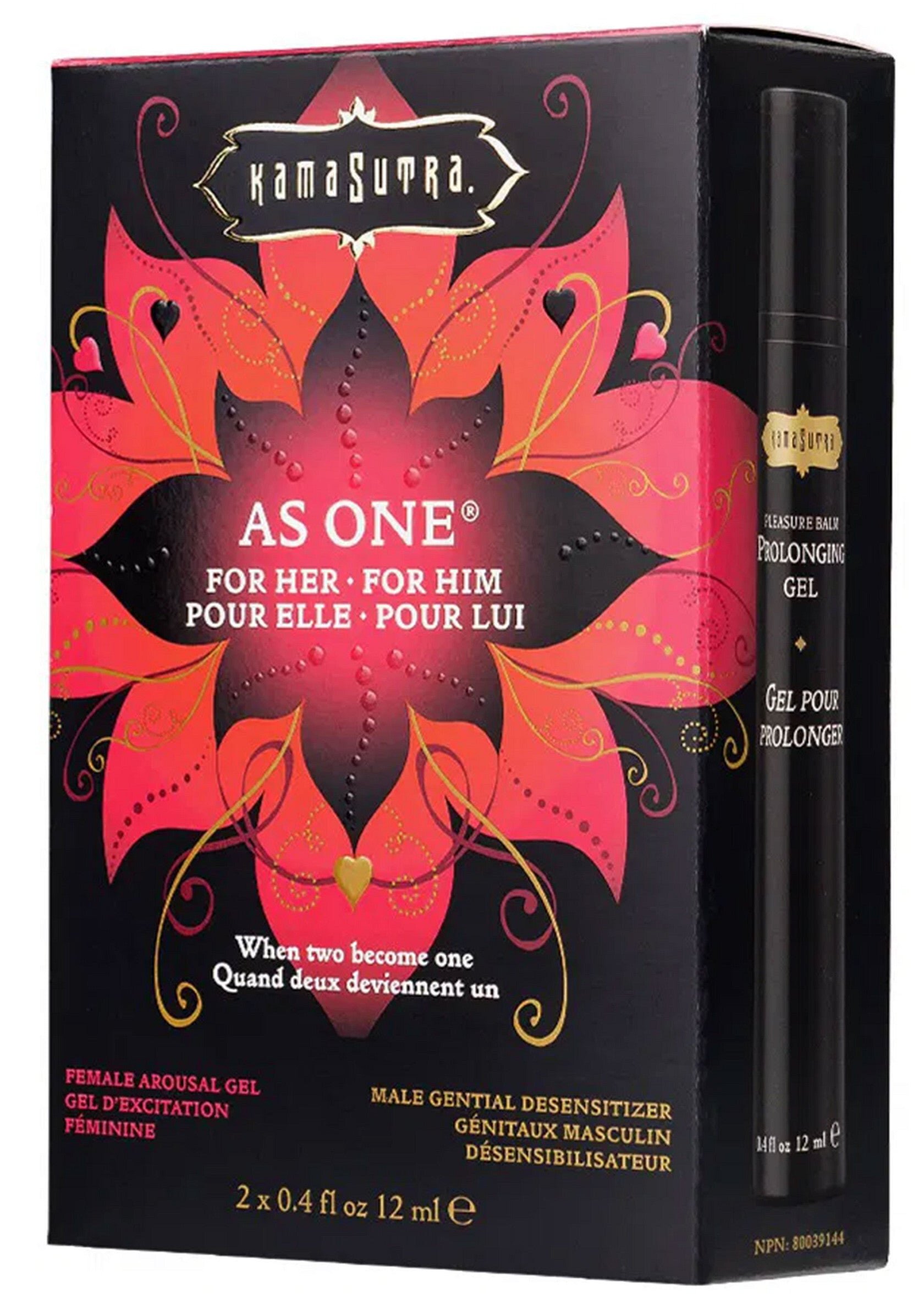 KAMASUTRA Set pentru cupluri - AS ONE gel stimulant pentru ea gel desensibilizant pentru el 2 x 12 ml