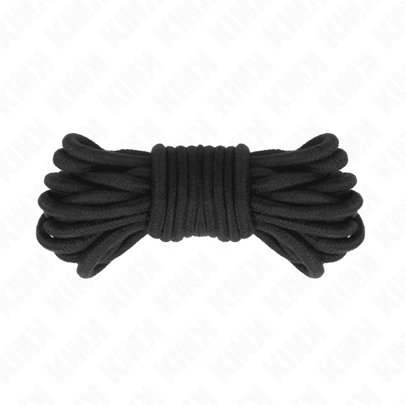 KINK Funie – cotton rope bumbac moale pentru bondage 5 metri neagră