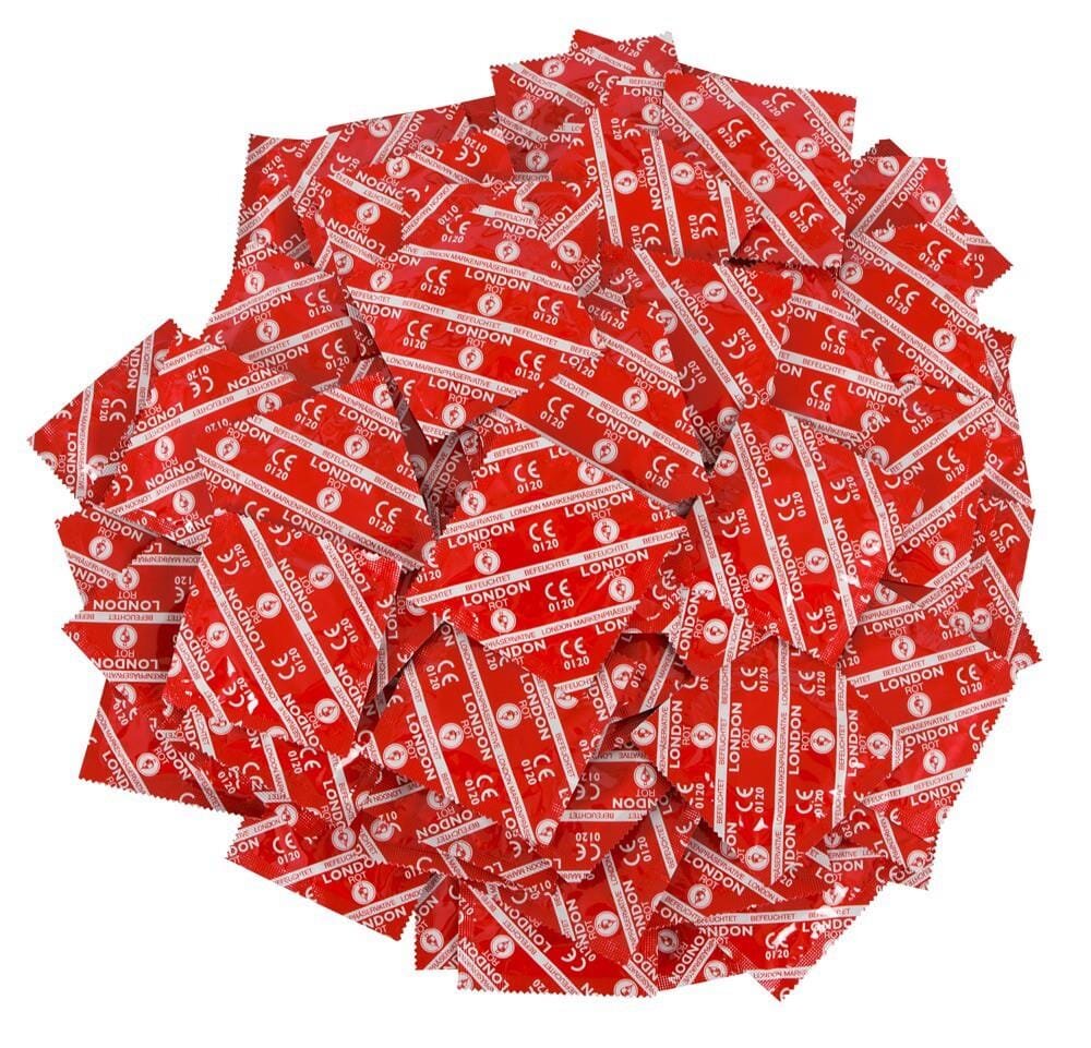 London Prezervative - Red cu aromă de căpșuni 100 buc