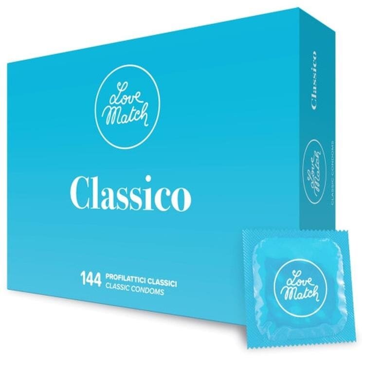 Love Match Prezervative - Classico din latex transparente și lubrifiate 144 buc