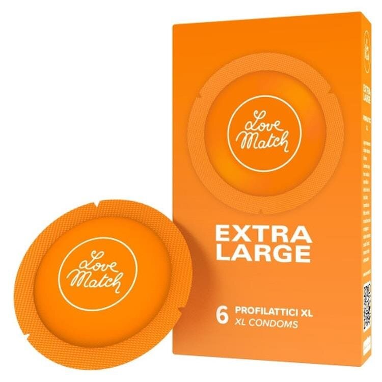 Love Match Prezervative - Extra Large lubrifiate 57 mm 6 buc