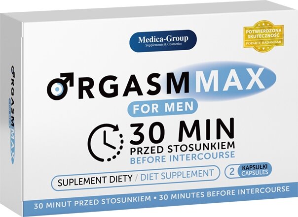 MEDICA GROUP Supliment alimentar – OrgasmMax pentru potență erecții puternice și creșterea libidoului masculin 2 buc