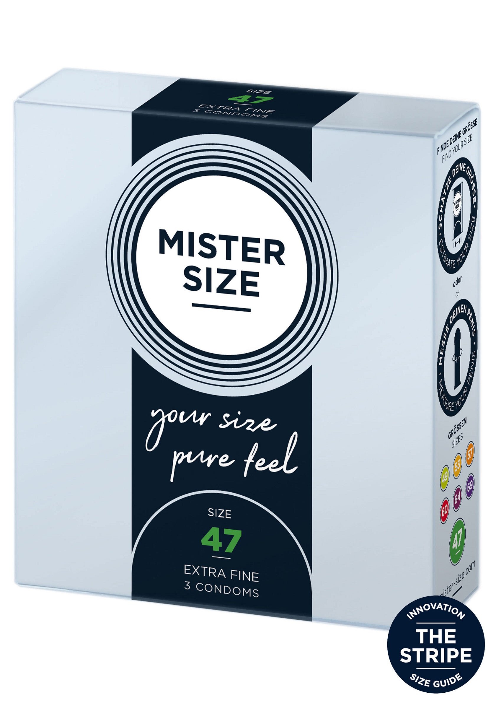 Mister Prezervative SIZE ultra subtiri marime 47 mm 1 cutie x 3 buc