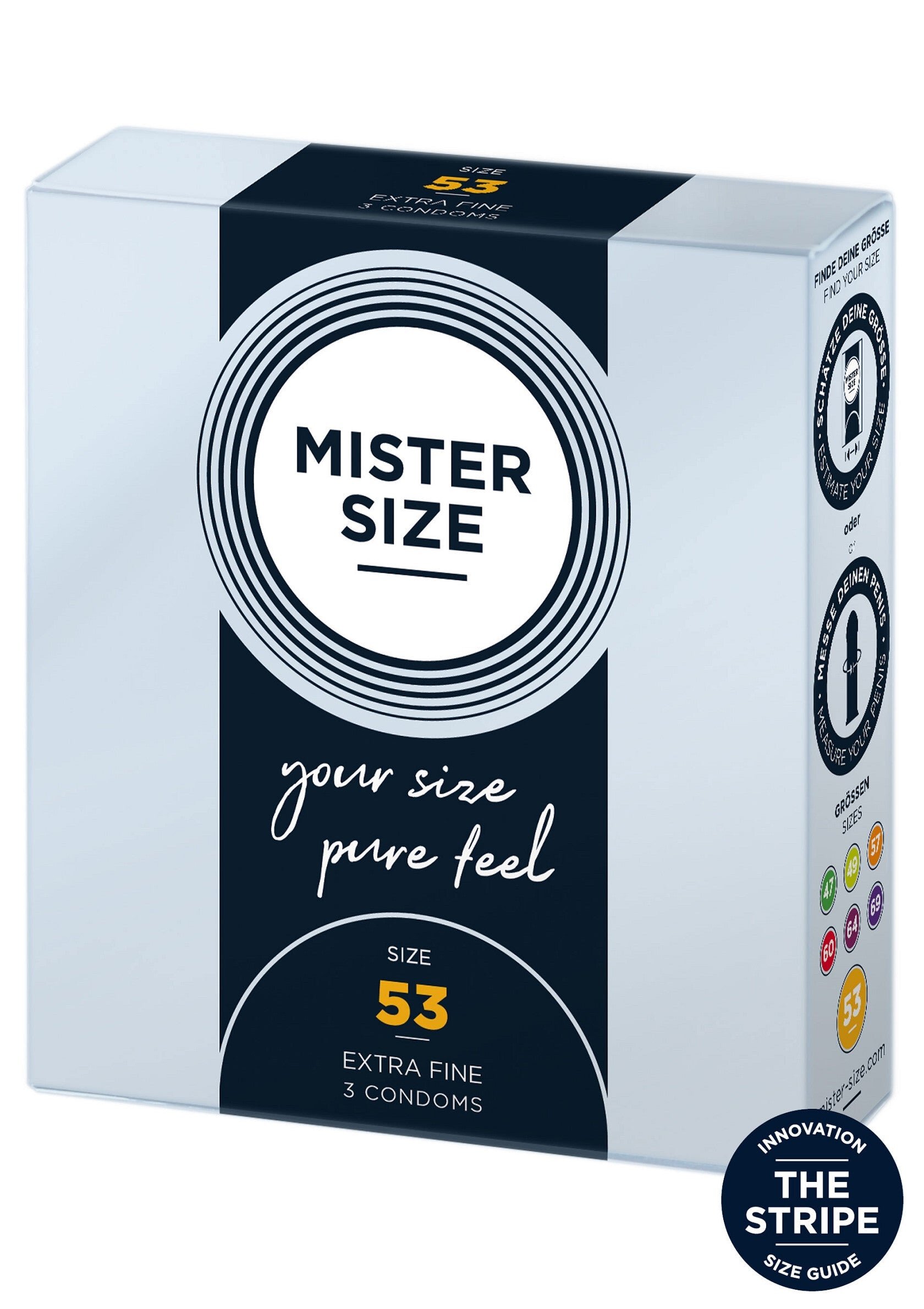 Mister Prezervative SIZE ultra subtiri marime 53 mm 1 cutie x 3 buc