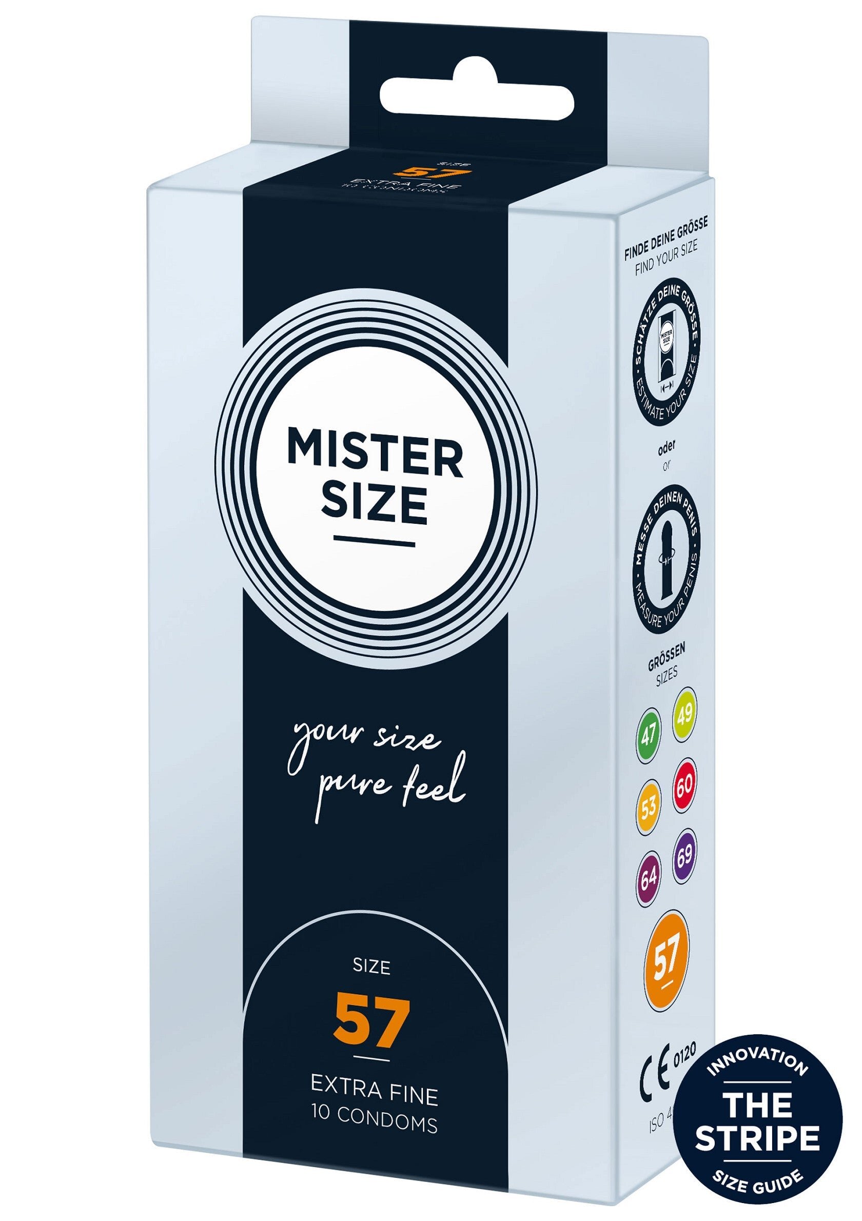 Mister Prezervative SIZE ultra subtiri marime 57 mm 1 cutie x 10 buc