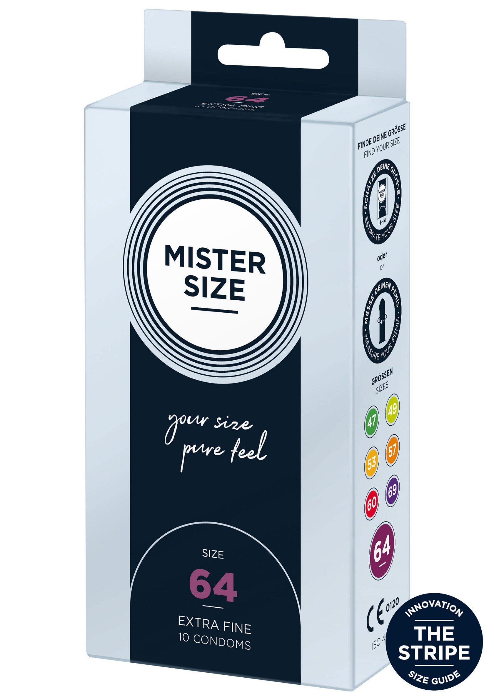 Mister Prezervative SIZE ultra subtiri marime 64 mm 1 cutie x 10 buc