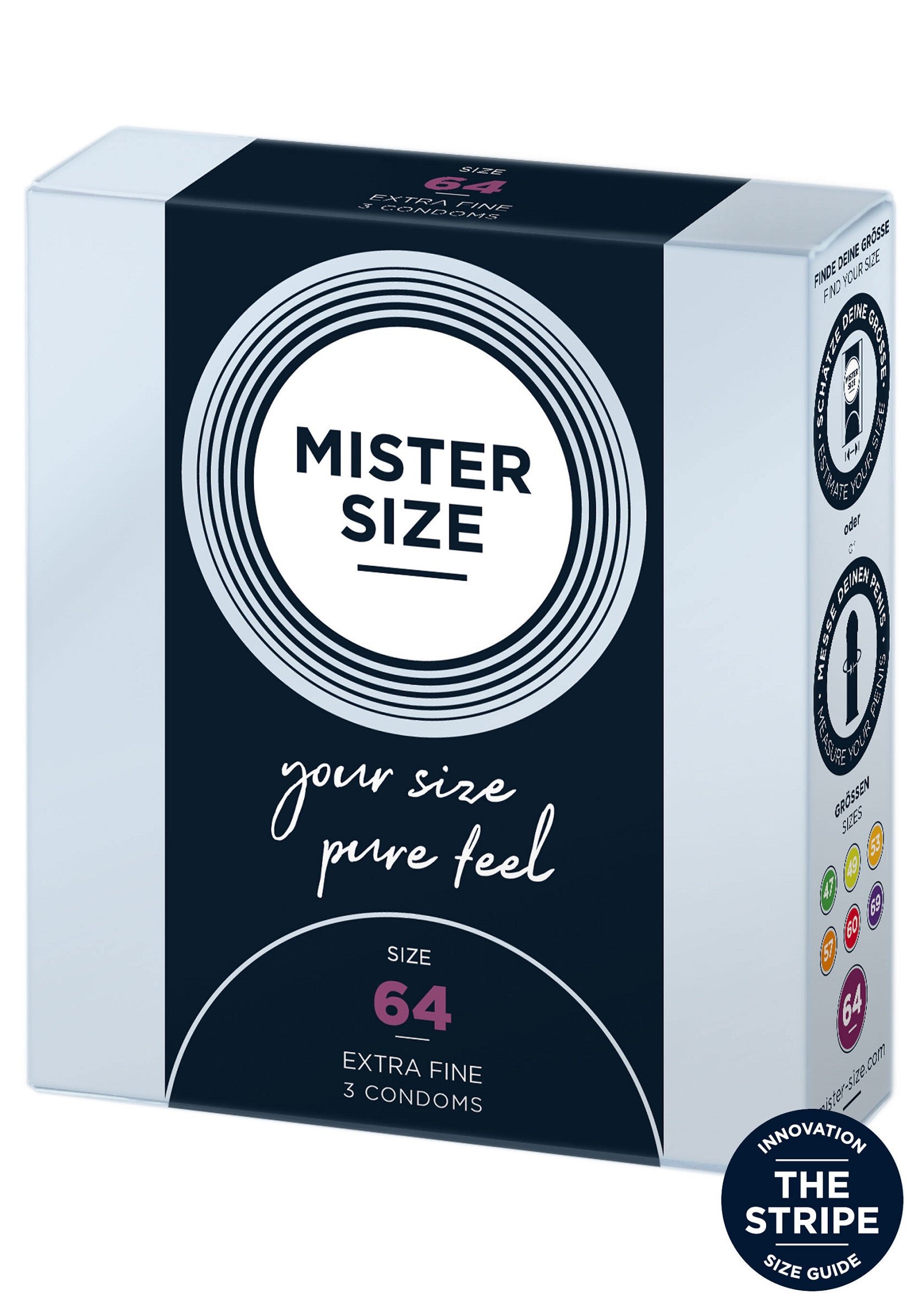 Mister Prezervative SIZE ultra subtiri marime 64 mm 1 cutie x 3 buc