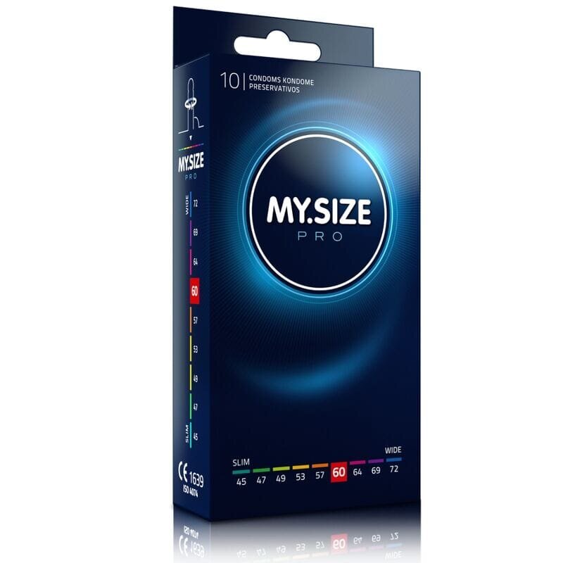 MY.SIZE Prezervative PRO – Condoms 60 mm ultra-subțiri pentru potrivire personalizată și sensibilitate naturală 10 bucăți