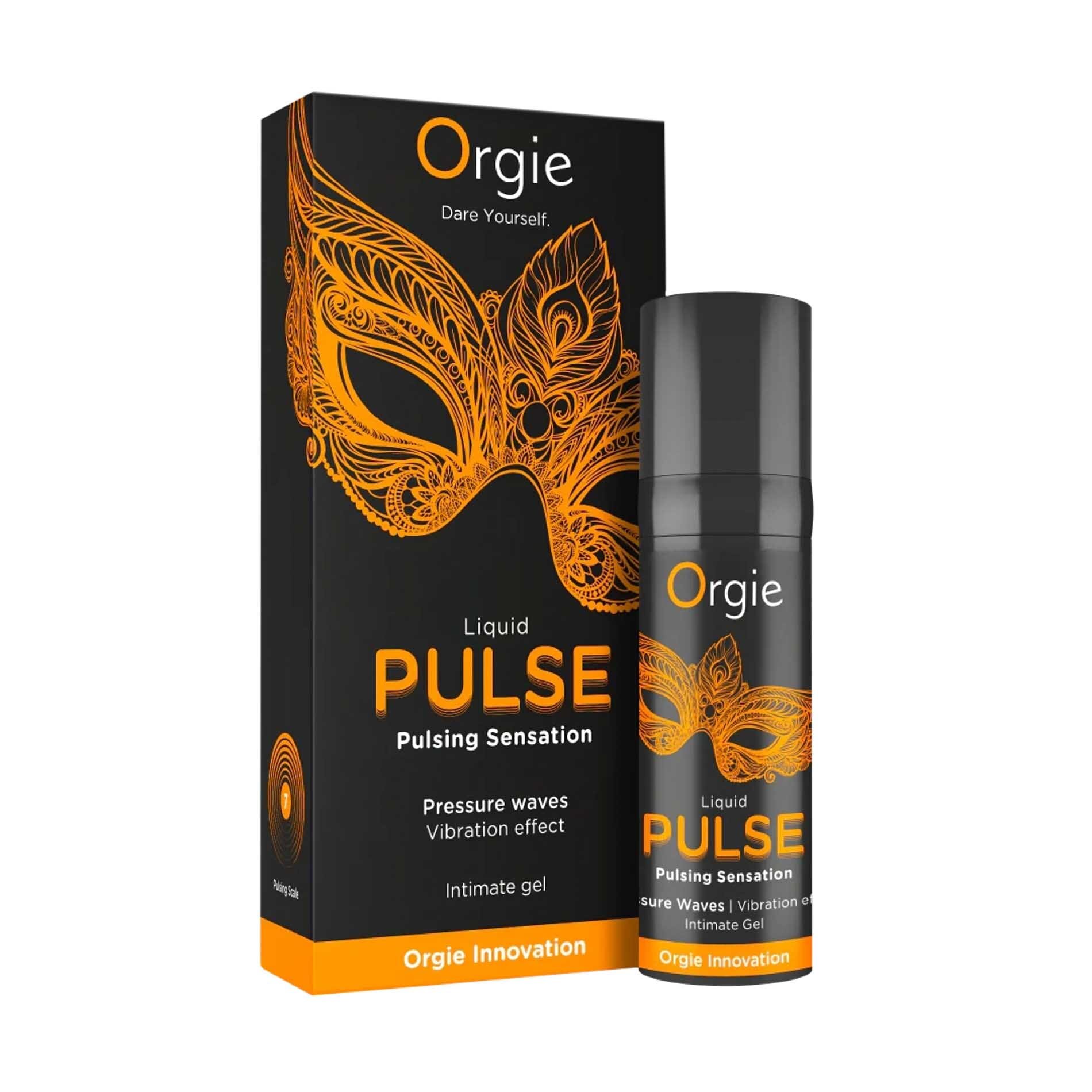 Orgie Gel intim stimulant – Liquid Pulse efect pulsatoriu și furnicături intense aromă Ice Caramel 15 ml