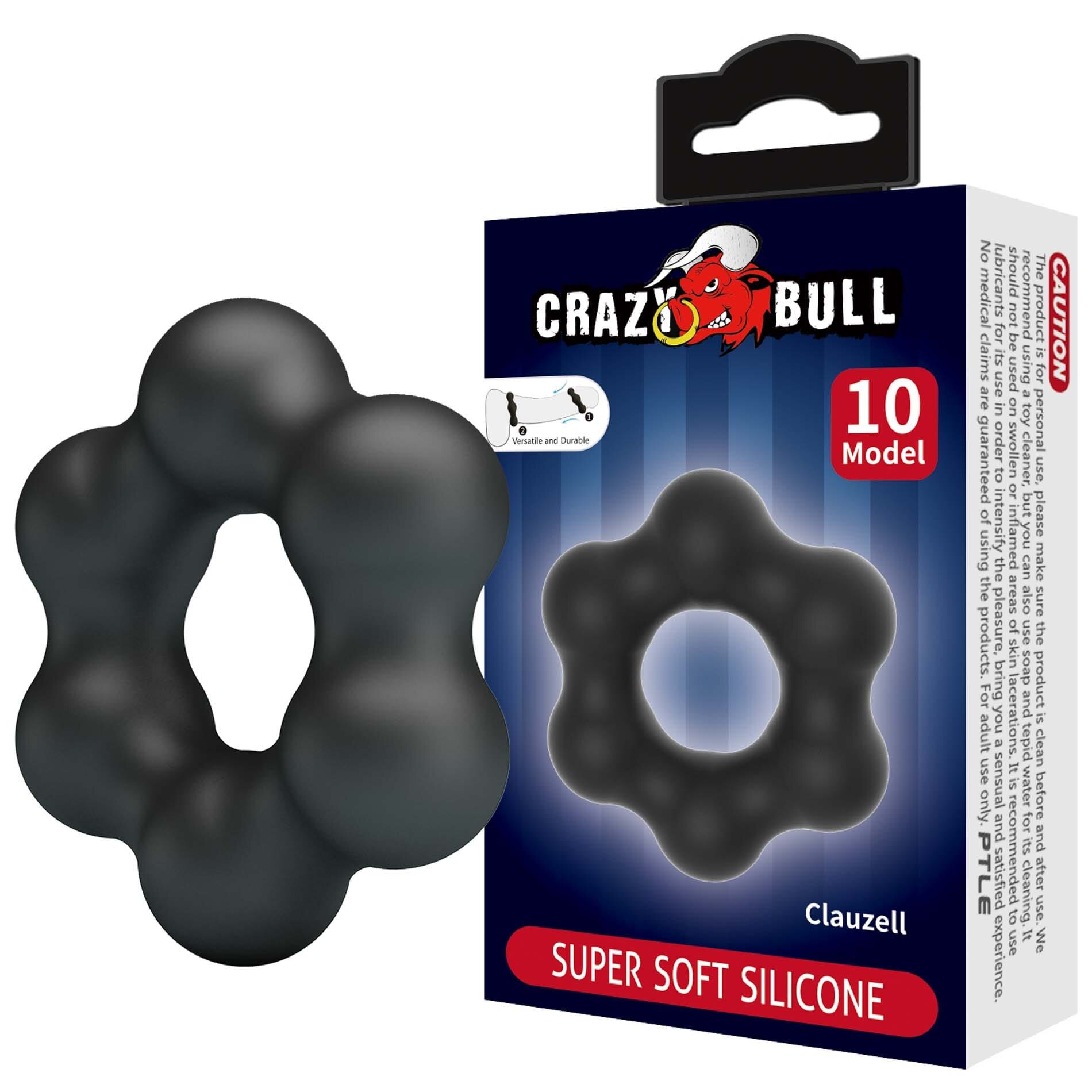 Pretty Love > Crazy Bull Inel pentru penis CRAZY BULL - CLAUZELL imbunatateste erectia negru