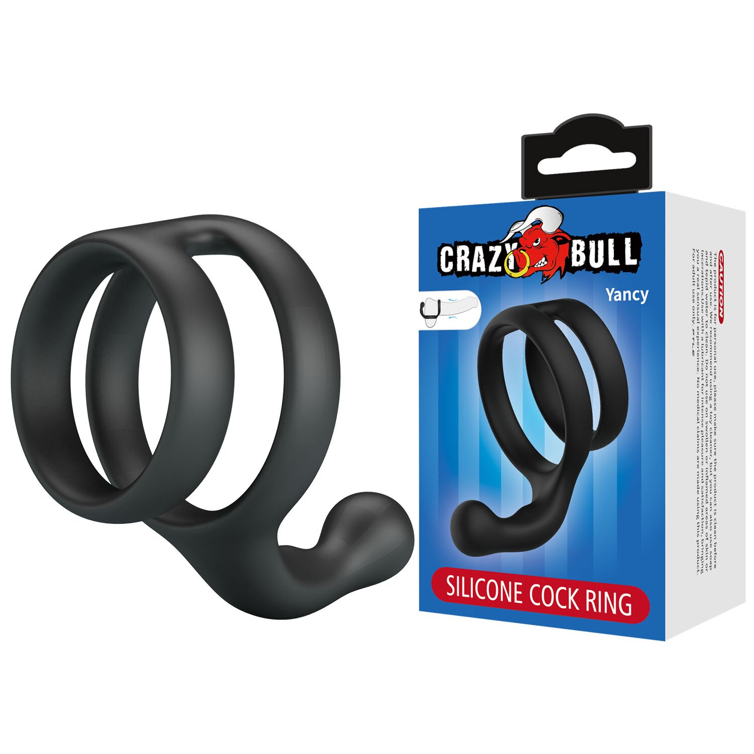 Pretty Love > Crazy Bull Inel pentru penis Crazy Bull - Yancy din silicon stimulare erectie