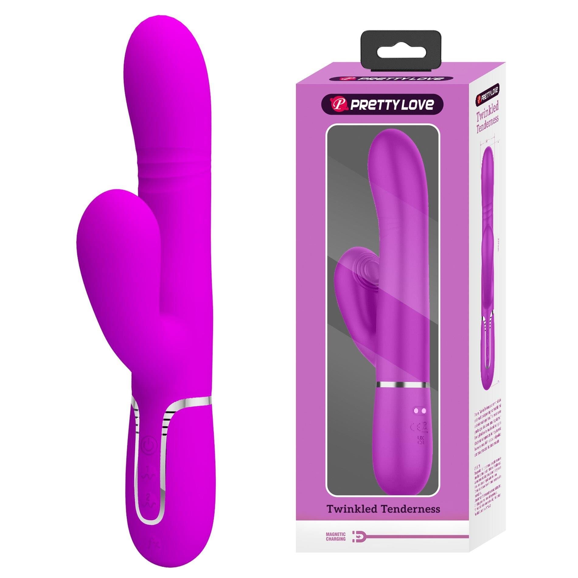 PRETTYLOVE Vibrator tip Rabbit Pretty - Love Mariana cu multiple functii si moduri de vibrație alimentare USB mov