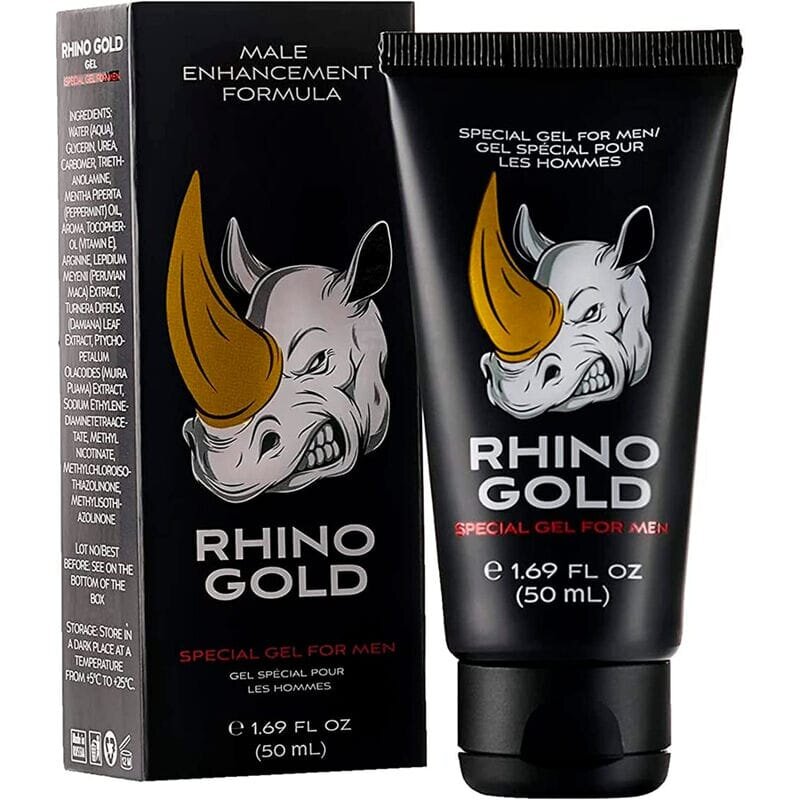 RHINO Gel pentru bărbați Gold pentru mărirea penisului erecții puternice potență și libido 50 ml