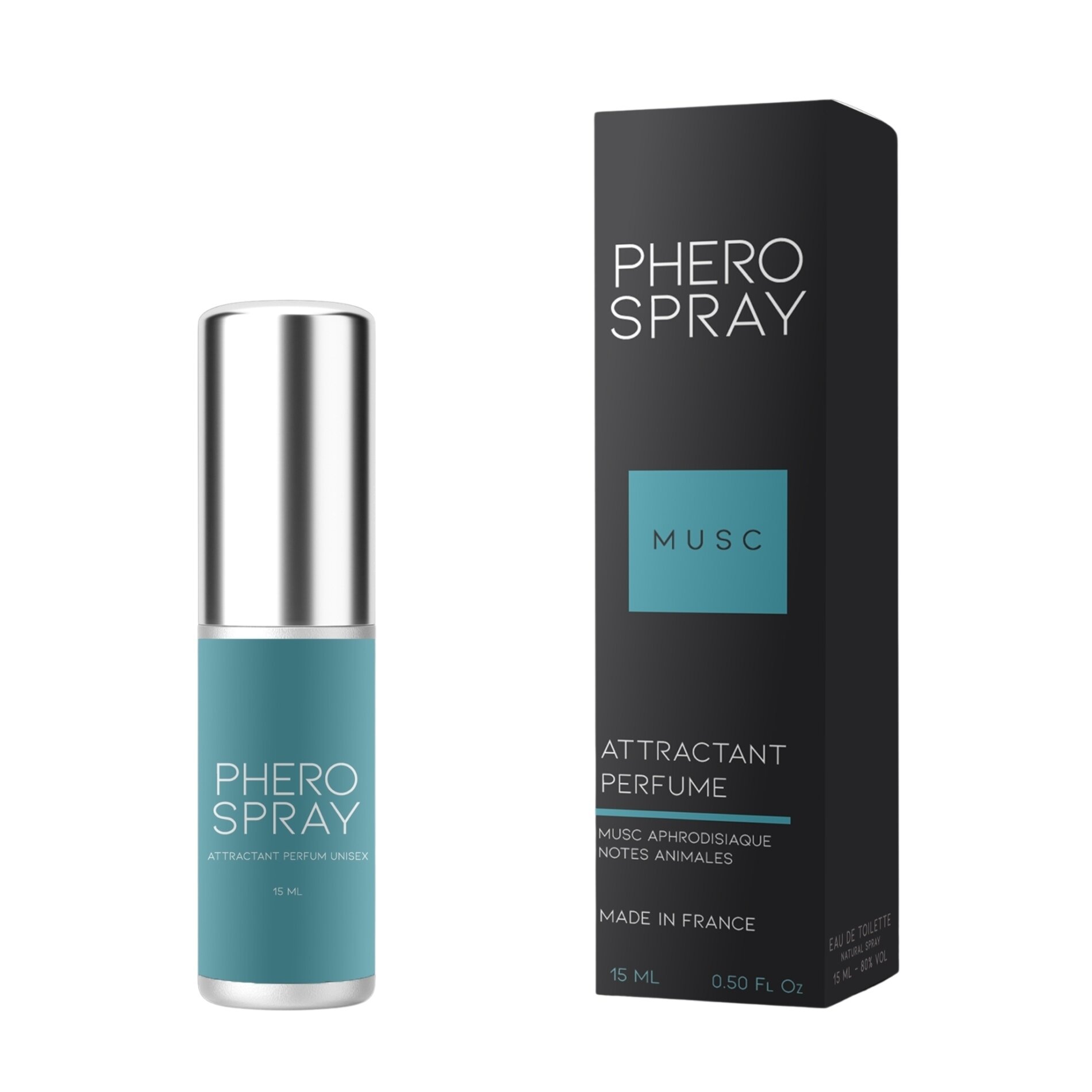 RUF Parfum cu feromoni - Phero Spray cu note de mosc pentru bărbați 15 ml
