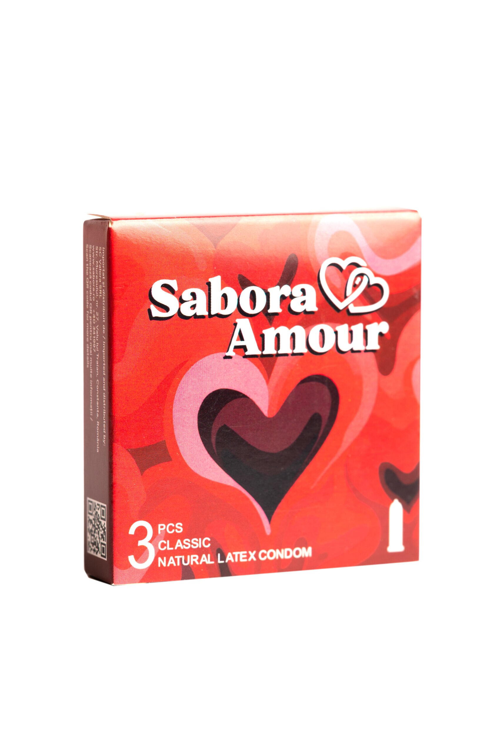 Sabora Amour Prezervative din Latex 100% Natural - Classic Diametru 52 mm 3 buc