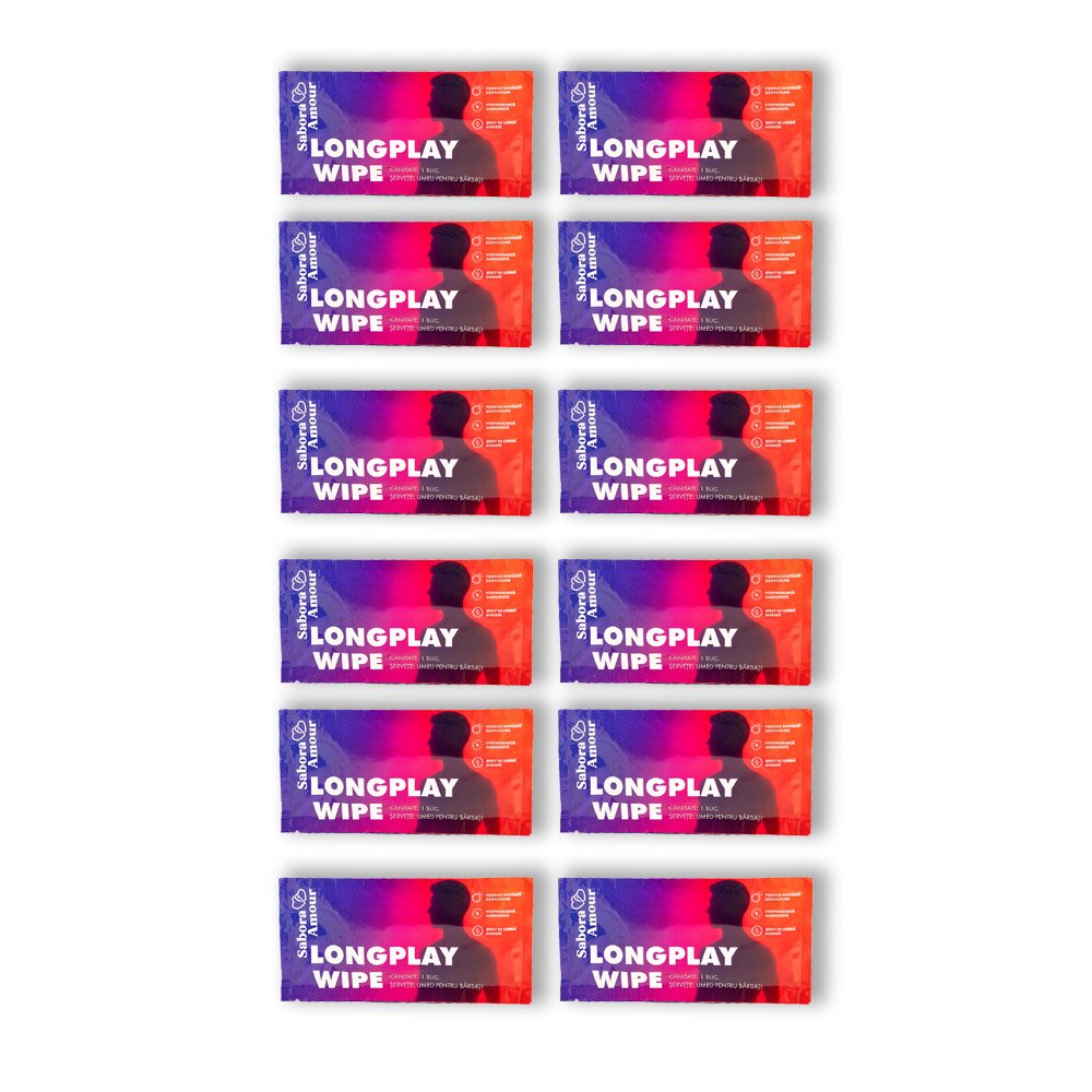 Sabora Amour Servetele pentru intarzierea ejacularii - LongPlay 12 buc