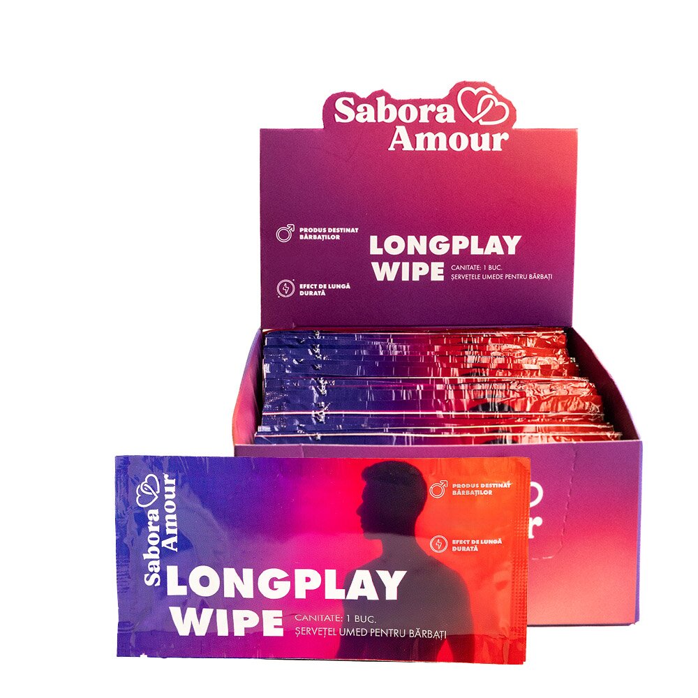 Sabora Amour Servetele pentru intarzierea ejacularii - LongPlay 24 buc