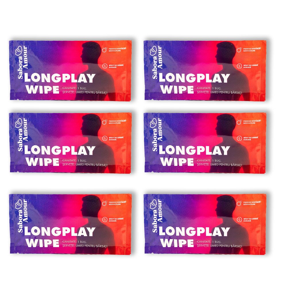 Sabora Amour Servetele pentru intarzierea ejacularii - LongPlay 6 buc