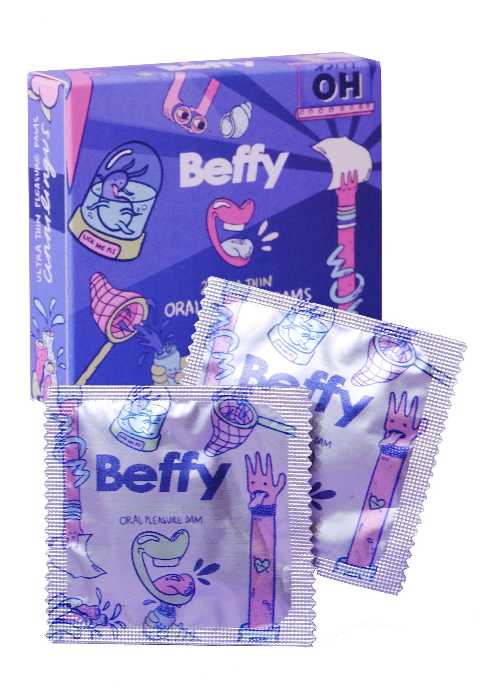 SCALA Prezervative pentru sex oral Beffy - Oral Pleasure Dam fara gust si miros 2 bucati