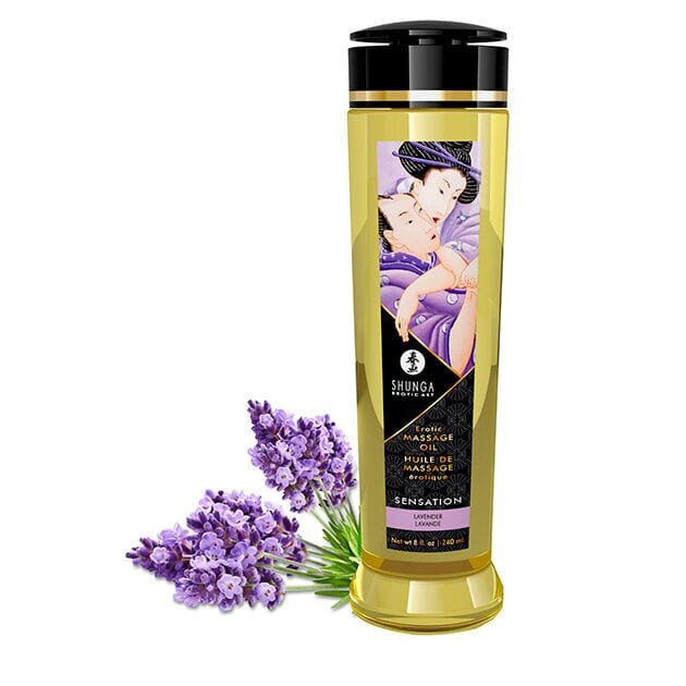 SHUNGA Ulei de masaj erotic – Sensation cu aromă de lavandă și efect afrodiziac 240 ml