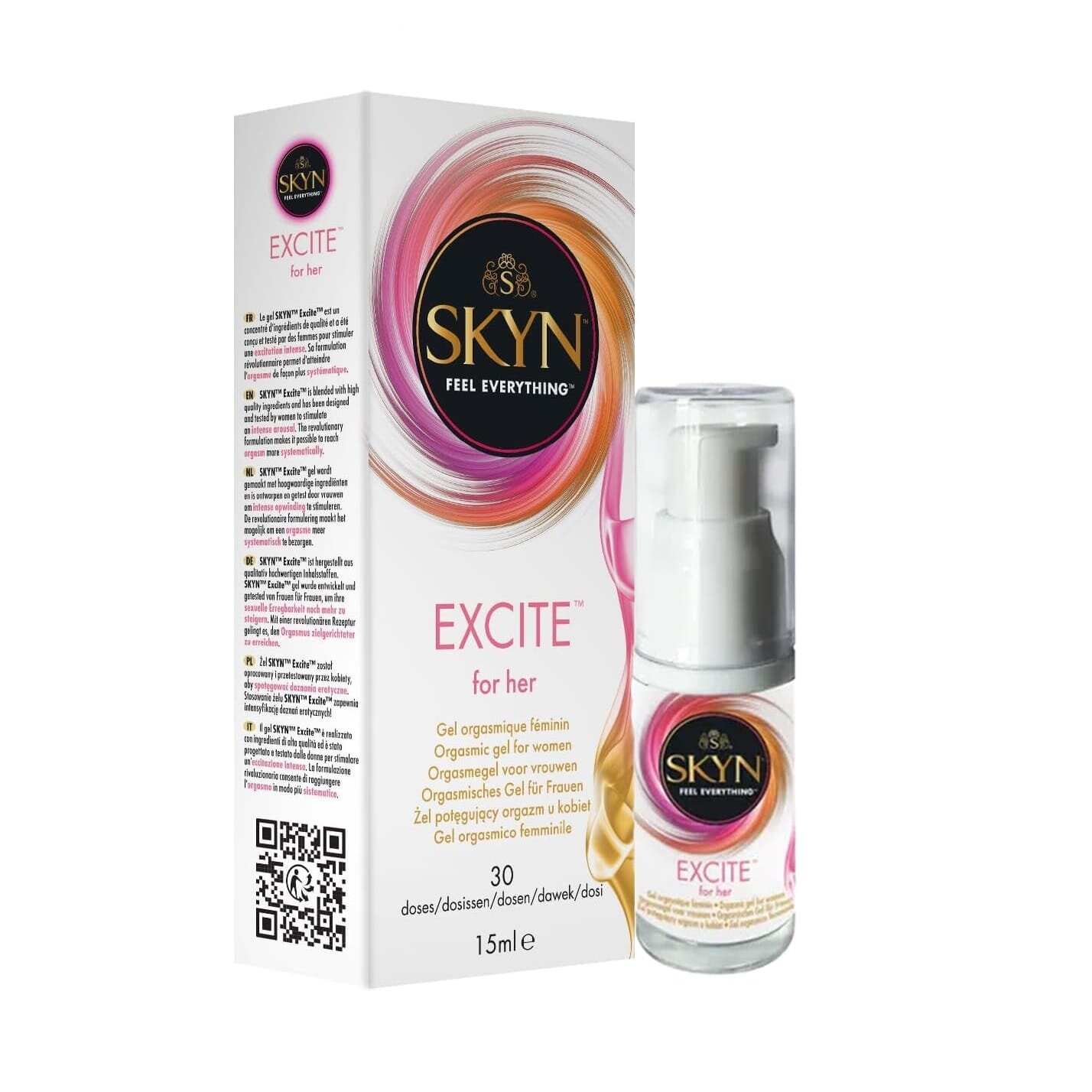 SKYN Gel intim pentru femei - Excite pentru stimulare clitoris intensifică plăcerea și stimuleaza orgasmul 15 ml