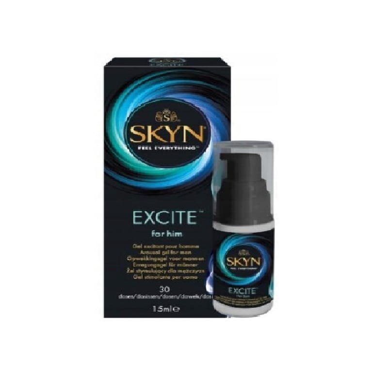 SKYN Gel stimulant pentru bărbați - Excite for Him amplifică plăcerea și intensifică orgasmul masculin 15 ml