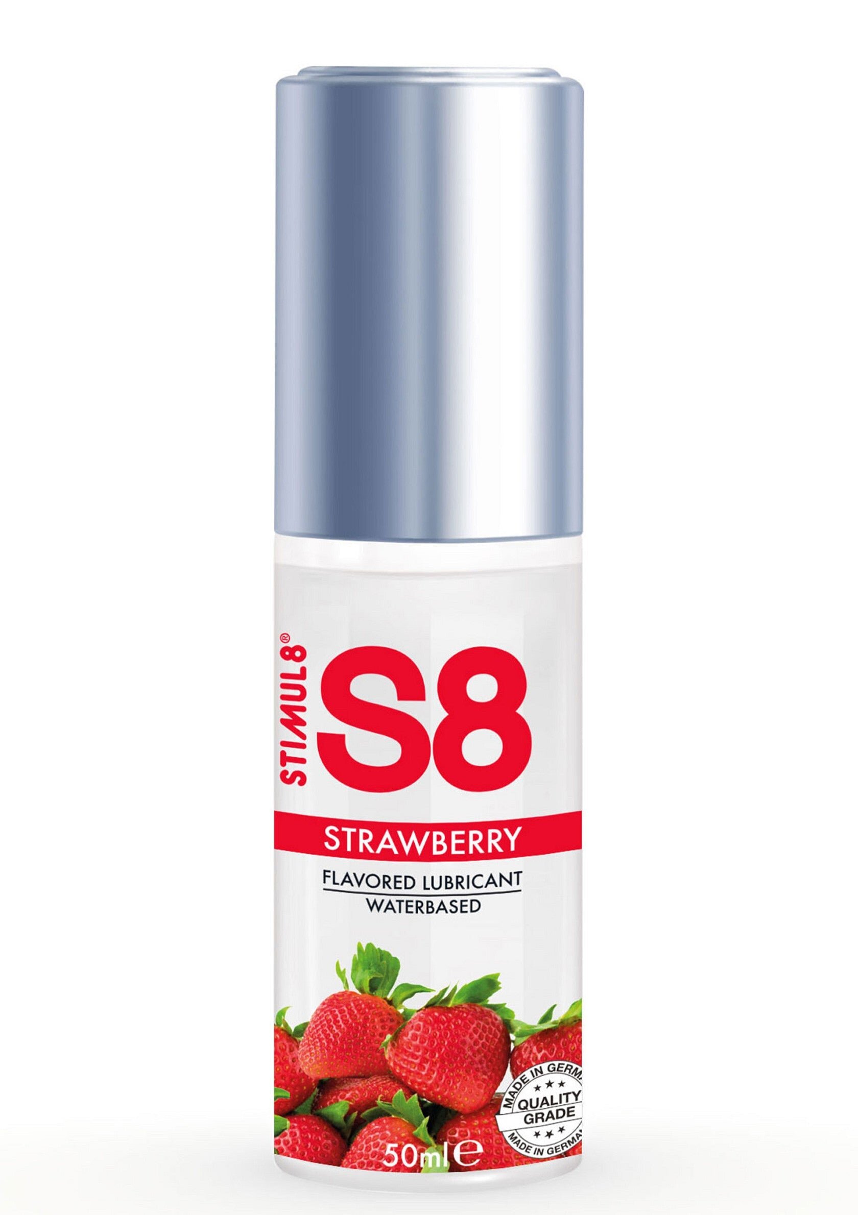 Stimul8 Lubrifiant S8 - Strawberry pe baza de apa cu aroma de capsuni 50 ml