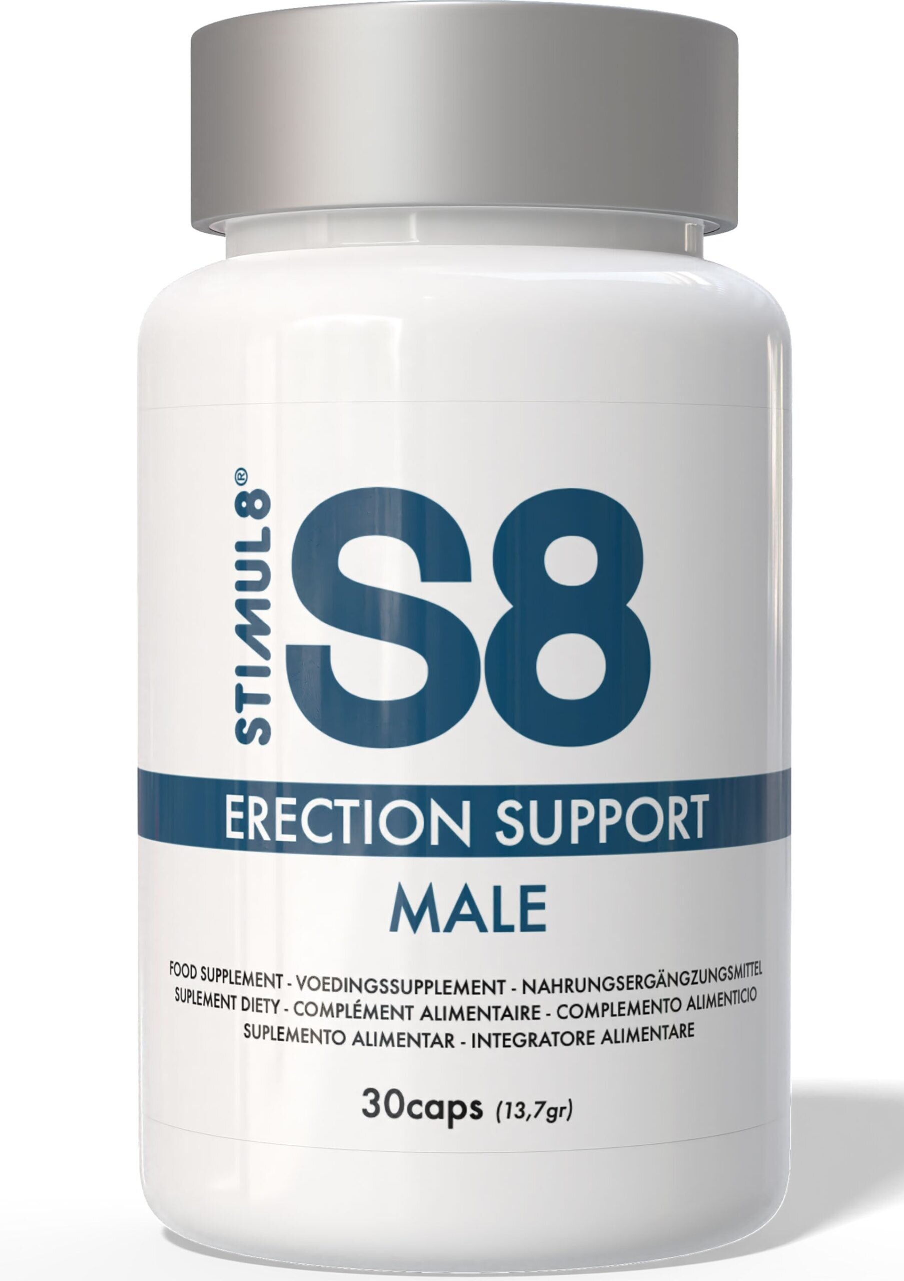 Stimul8 Supliment alimentar S8 - Erection Support pentru erecții puternice energie și performanțe sexuale îmbunătățite 30 buc