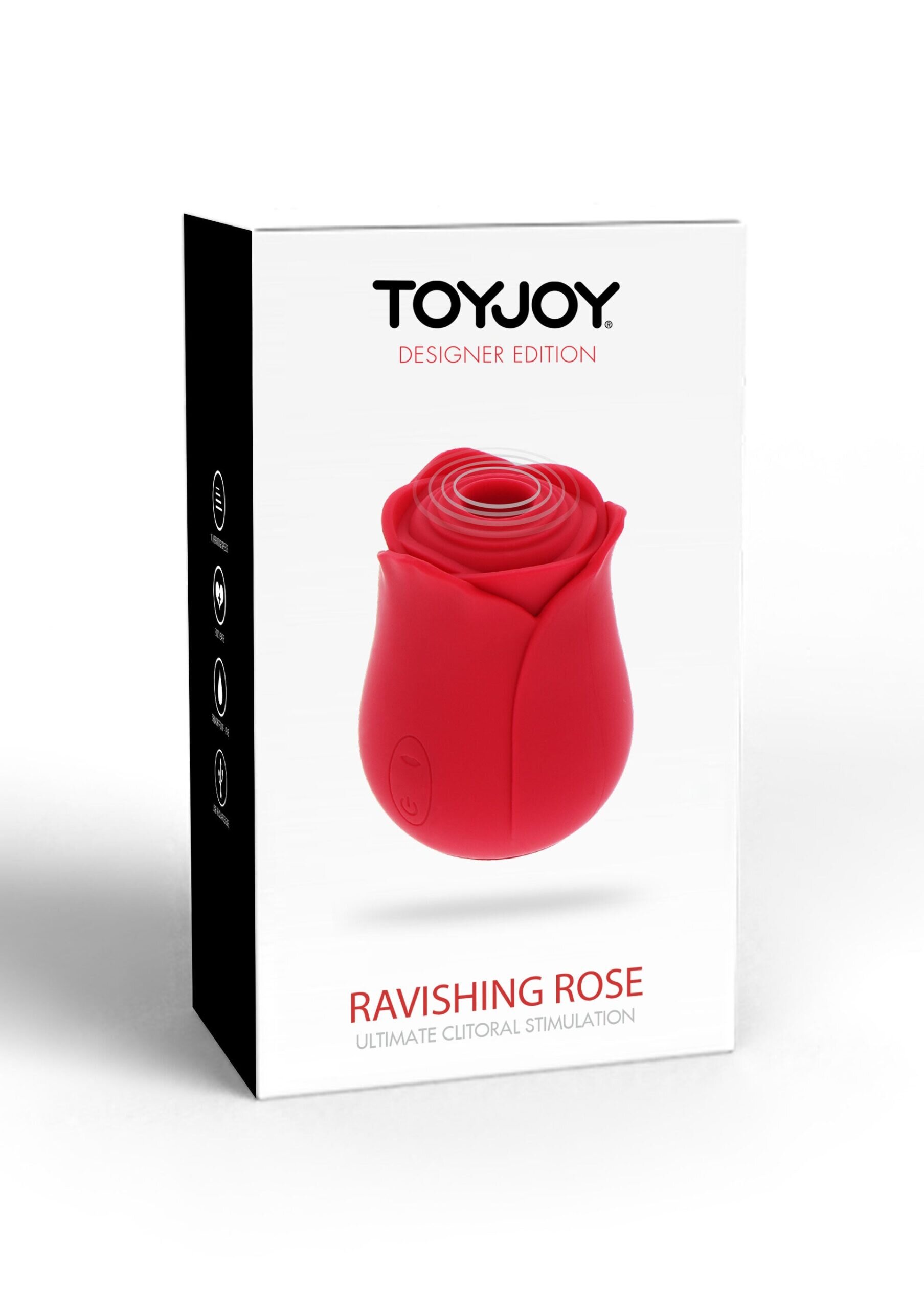 TOY JOY Vibrator - Ravishing Rose cu unde de aer 10 moduri de presiune rosu