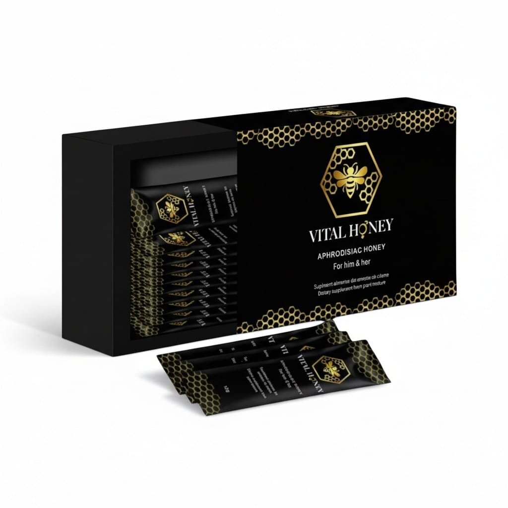 VITAL HONEY Miere afrodisiaca pentru imbunatatirea potentei si cresterea libidoului unisex 12 plicuri x 12 g