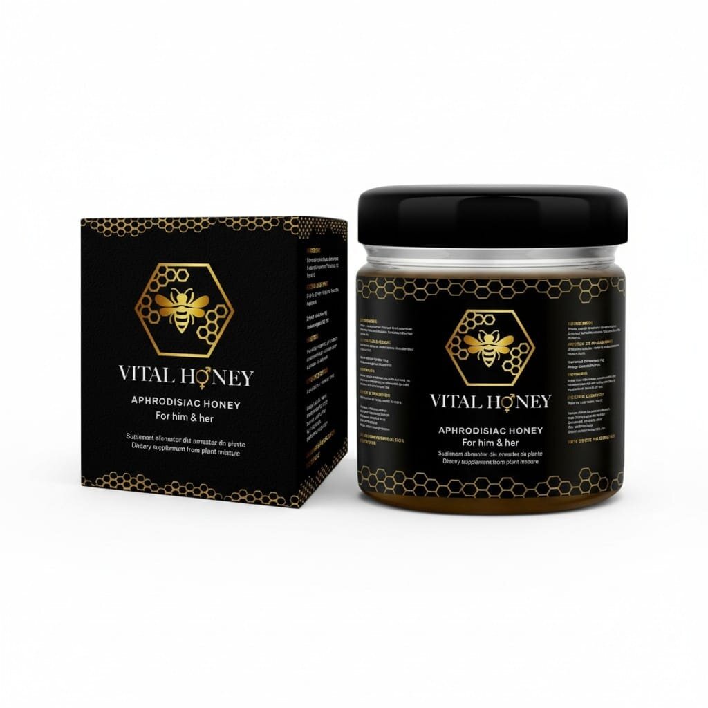 VITAL HONEY Miere afrodisiaca pentru imbunatatirea potentei si cresterea libidoului unisex 240 g