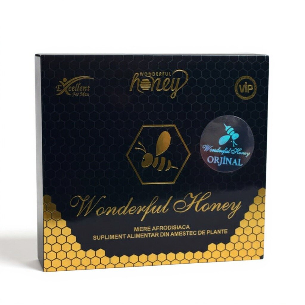WONDERFUL HONEY Miere afrodisiacă unisex pentru libido potență erecții puternice și întârzierea ejaculării 12 plicuri x 12 g
